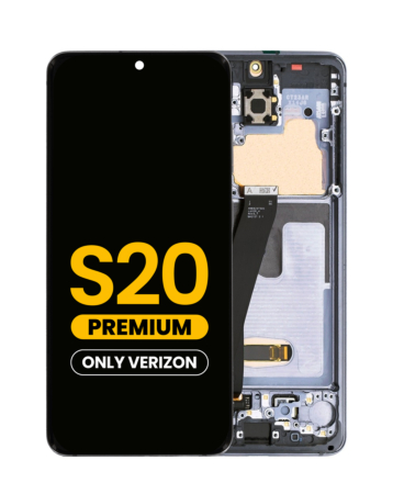 Purchase the OLED assembly with frame for the Galaxy S20 G980 and G981, Verizon UW, in Cosmic Gray, Premium.