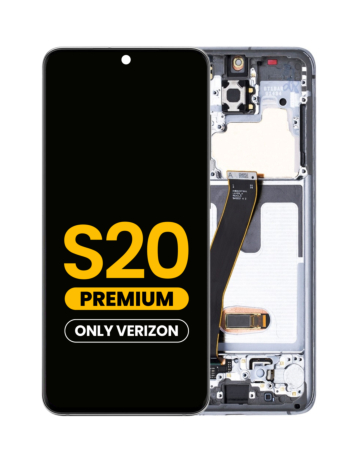 Order the OLED assembly with frame for the Galaxy S20 G980 and G981, Verizon UW, in Cloud White, Premium.