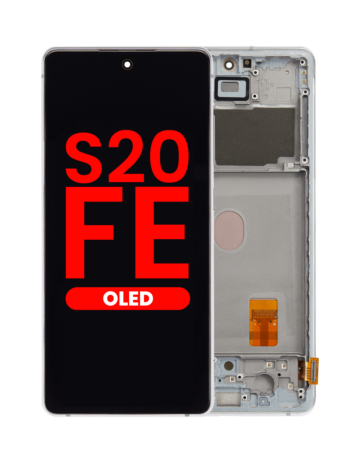 Purchase the OLED Assembly with Frame for Galaxy S20 FE G780 in Cloud Mint, Aftermarket OLED.
