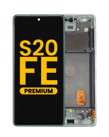 Order the OLED Assembly with Frame for Galaxy S20 FE G780 in Cloud Mint, Premium.