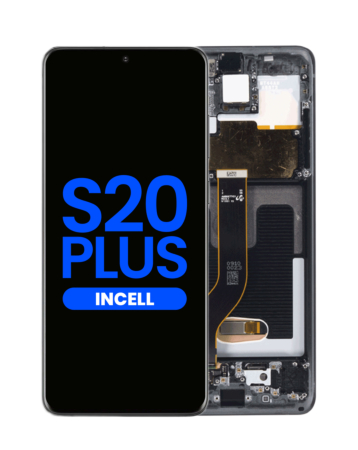 Shop the LCD Assembly with Frame for Galaxy S20 Plus 5G G985 and G986 in Cosmic Black, Aftermarket Incell.