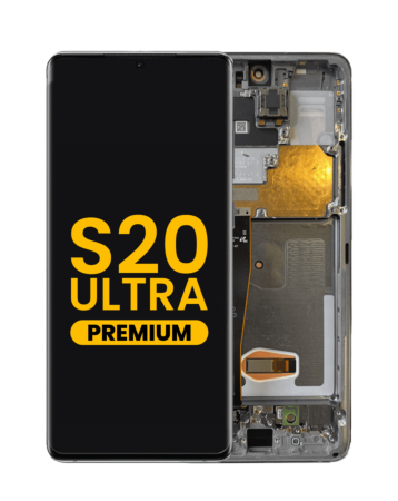 Order the OLED Assembly with Frame for Galaxy S20 Ultra G988 in Cosmic Gray, Premium.
