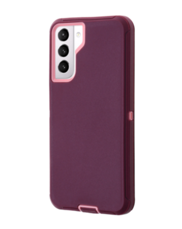 Heavy Duty Case for Galaxy S21 Plus (MAROON & PINK) (Only Ground Shipping)