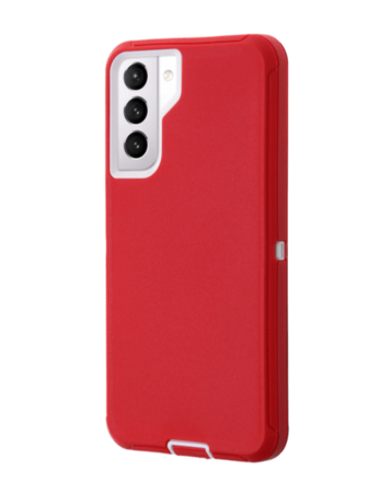 Heavy Duty Case for Galaxy S21 Plus (RED & WHITE) (Only Ground Shipping)