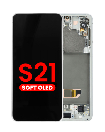 Grab wholesale deals on the OLED Assembly with Frame for Galaxy S21 G991 in Phantom White, Aftermarket OLED.