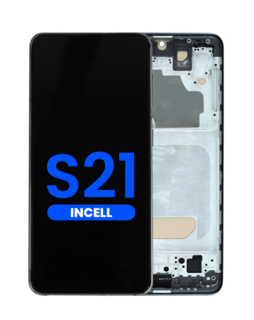 Order the LCD Assembly with Frame for Galaxy S21 G991 in Phantom Black, Aftermarket Incell.