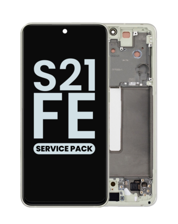 Order the OLED Assembly with Frame for Galaxy S21 FE G990 in Olive, Service Pack.