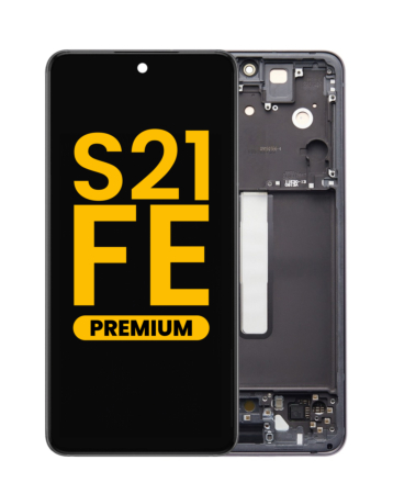 Purchase the OLED Assembly with Frame for Galaxy S21 FE G990 in Graphite, Premium.
