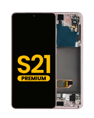 Order the OLED Assembly with Frame for Galaxy S21 G991 in Phantom Pink, Premium.
