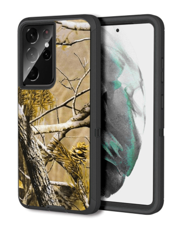 Heavy Duty Case for Galaxy S21 Ultra (CAMO BLACK) (Only Ground Shipping)