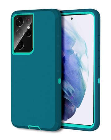 Heavy Duty Case for Galaxy S21 Ultra (TEAL) (Only Ground Shipping) 