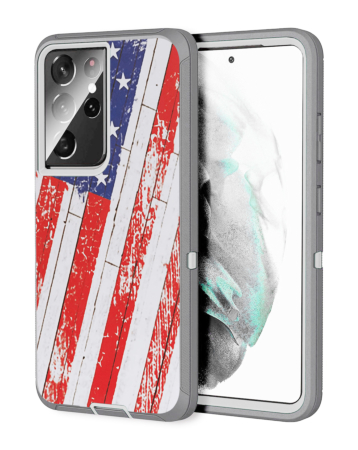 Heavy Duty Case for Galaxy S21 Ultra (US FLAG) (Only Ground Shipping)