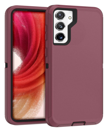 Heavy Duty Case for Galaxy S23 (MAROON & HOT PINK) (Only Ground Shipping)