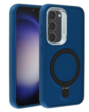 Support Heavy Duty Case with Wireless Charging Kickstand - ROYAL BLUE for Galaxy S23 (Only Ground Shipping)