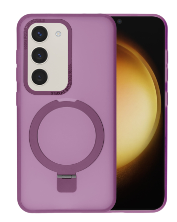 Carbon Wireless Charging Case with Ring Stand - PURPLE for Galaxy S23 (Only Ground Shipping)