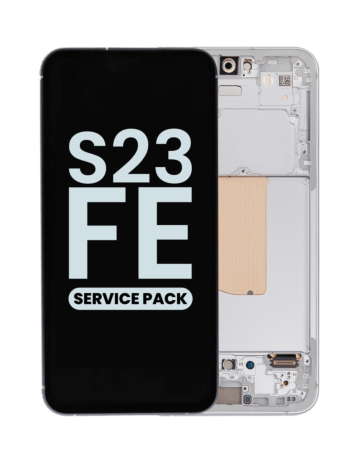 Buy the OLED Assembly with Frame for Galaxy S23 FE 5G S711 in cream, service pack.
