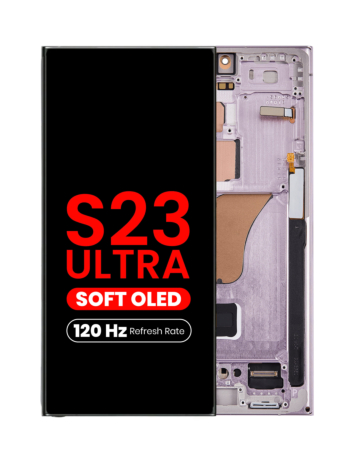 OLED Assembly with Frame for Galaxy S23 Ultra (S918) (LAVENDER) (Aftermarket Pro Soft Oled / 120HZ)
