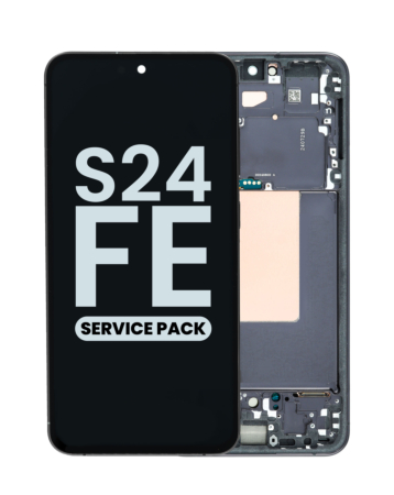 Grab the wholesale deals on the OLED assembly with frame for Galaxy S24 FE 5G S721 in graphite, service pack.