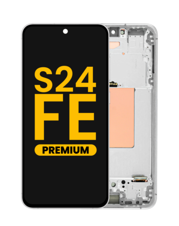 Stock up on the OLED assembly with frame for Galaxy S24 FE 5G S721 in gray, premium.