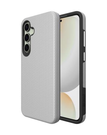 Shock Absorption Protective Dual Layer Case - SILVER for Galaxy S24 / S25 (Only Ground Shipping)