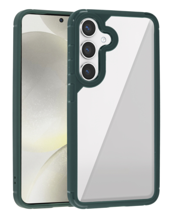 Luxury Shockproof Clear Case - GREEN for Galaxy S24 / S25 (Only Ground Shipping)