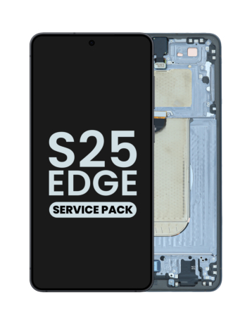 Grab the wholesale deals on the OLED Assembly with Frame for Galaxy S25 Edge, model S937, in titanium jetblack, service pack.