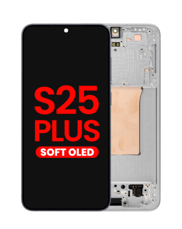 OLED Assembly with Frame for Galaxy S25 Plus (S936) (SILVER SHADOW) (Aftermarket OLED)