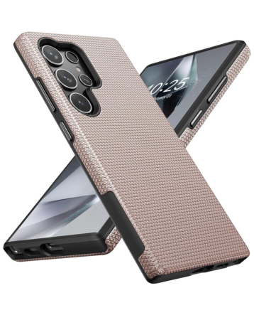 Shock Absorption Protective Dual Layer Case - ROSE GOLD for Galaxy S25 Ultra (Only Ground Shipping)