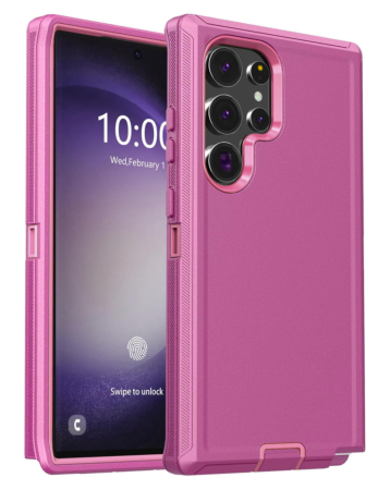Heavy Duty Case for Galaxy S25 Ultra (HOT PINK) (Only Ground Shipping)