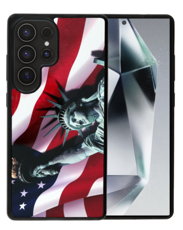 Printing Aluminum Plate Case Statue of Liberty - Style 2 for Galaxy S25 Ultra (Only Ground Shipping)