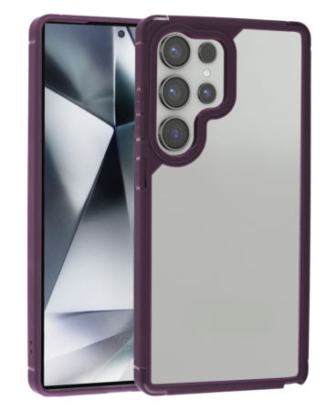 Luxury Shockproof Clear Case - PURPLE for Galaxy S25 Ultra (Only Ground Shipping)