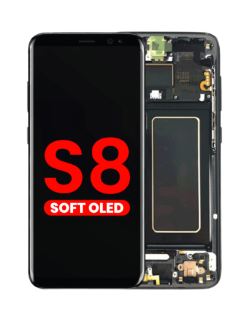 Grab wholesale deals on the OLED assembly with frame for Galaxy S8 G950 in Midnight Black, aftermarket OLED.