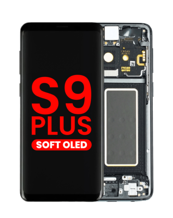 Grab wholesale deals on the OLED assembly with frame for Galaxy S9 Plus G965 in Midnight Black, aftermarket OLED.