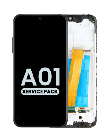 Purchase the LCD Assembly with Frame for the Galaxy A01 A015F DS 2020, Wide FPC Connector, Service Pack.
