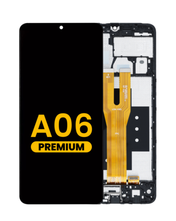 Shop the LCD Assembly with Frame for Galaxy A06 A065 2024 Black Premium.
