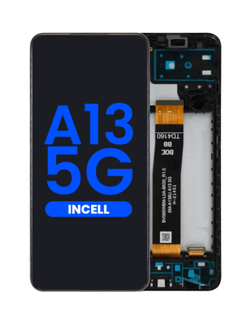 Buy the LCD assembly with frame for Galaxy A13 5G A136U 2021 aftermarket incell.
