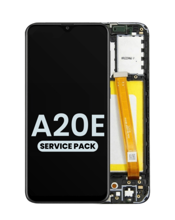Buy the LCD Assembly with Frame for Galaxy A20e A202 2019 Service Pack.
