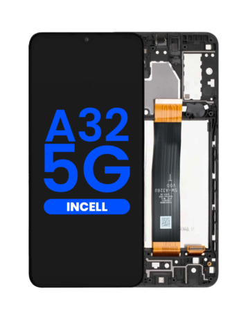 Purchase the LCD Assembly with Frame for Galaxy A32 5G A326U and A326F 2021, US and International Version, Aftermarket Incell.
