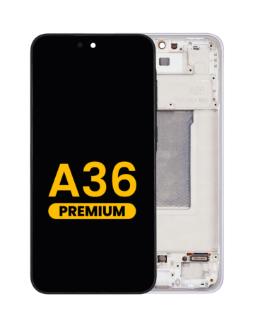 Grab wholesale deals on the OLED Assembly with Frame for Galaxy A36 A366 2025 in lavender, Premium.