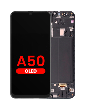 OLED Assembly with Frame for Galaxy A50 (A505U / 2019) (Aftermarket OLED)