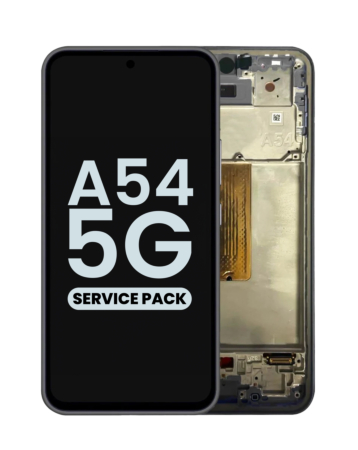 Stock up on the OLED assembly with frame for the Galaxy A54 5G 2023 in Awesome Graphite, service pack.