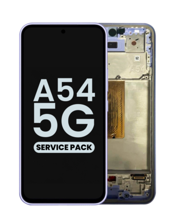 Shop the OLED assembly with frame for the Galaxy A54 5G 2023 in Awesome Violet, service pack.