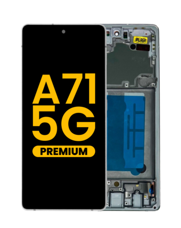 Order the premium Prism Cube Silver OLED assembly with frame for the Galaxy A71 5G 2020 model A716U.