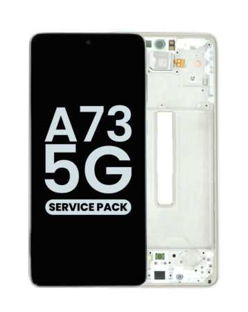 Order the gray OLED assembly with frame for the Galaxy A73 5G 2022 model A736, service pack.