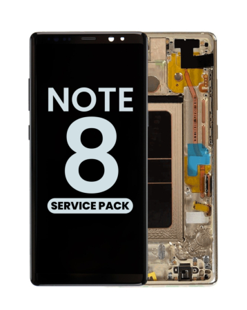 Buy the OLED Assembly with Frame for Galaxy Note 8 N950 in Maple Gold, Service Pack.