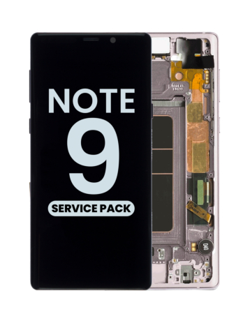 Stock up on the OLED Assembly with Frame for Galaxy Note 9 N960 in Lavender Purple, Service Pack.