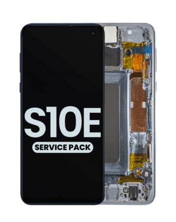 Stock up on the OLED assembly with frame for Galaxy S10E G970 in Prism Blue service pack.