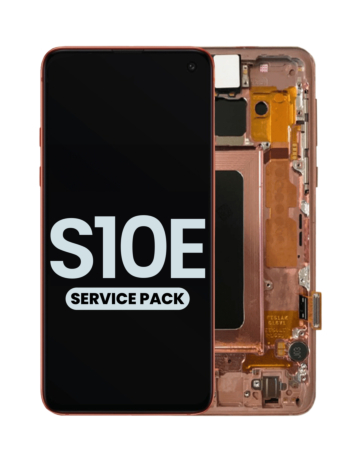 Buy the OLED assembly with frame for Galaxy S10E G970 in Flamingo Pink service pack.