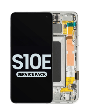 Order the OLED assembly with frame for Galaxy S10E G970 in Prism White service pack.