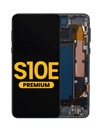Order the OLED assembly with frame for Galaxy S10E G970 in Prism Black, premium quality.